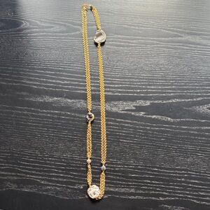 Elegant Gold and Silver Chain Necklace